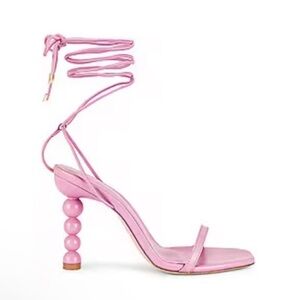 New Revolve LPA Mel Lace Up Sandal in Pink Size 7